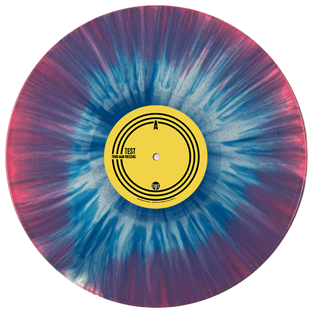 Double Eclipse Splatter color vinyl on white background